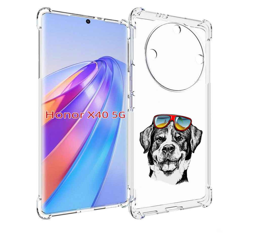 

Чехол MyPads счастливая собака для Honor X40, Прозрачный, Tocco