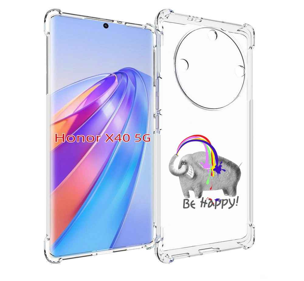 

Чехол MyPads счастливый слон для Honor X40, Прозрачный, Tocco