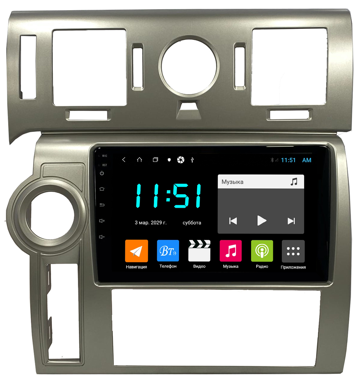 Штатная автомагнитола Zenith Hammer H2 Хаммер 2007-2009 Android 12 464GB планшет 3531600₽