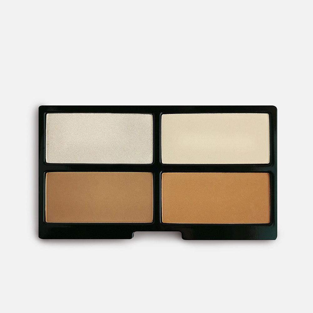 Набор скульпторов для лица Pupa Contouring & Strobing Palette, №001 light skin, 15,5 г