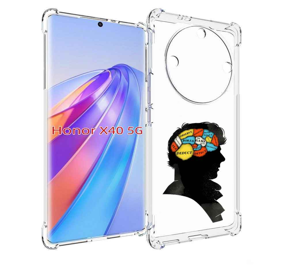 

Чехол MyPads темный рисунок для Honor X40, Прозрачный, Tocco
