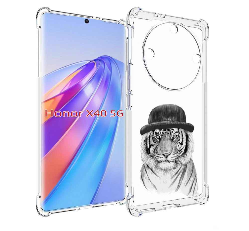 

Чехол MyPads тигр британец для Honor X40, Прозрачный, Tocco