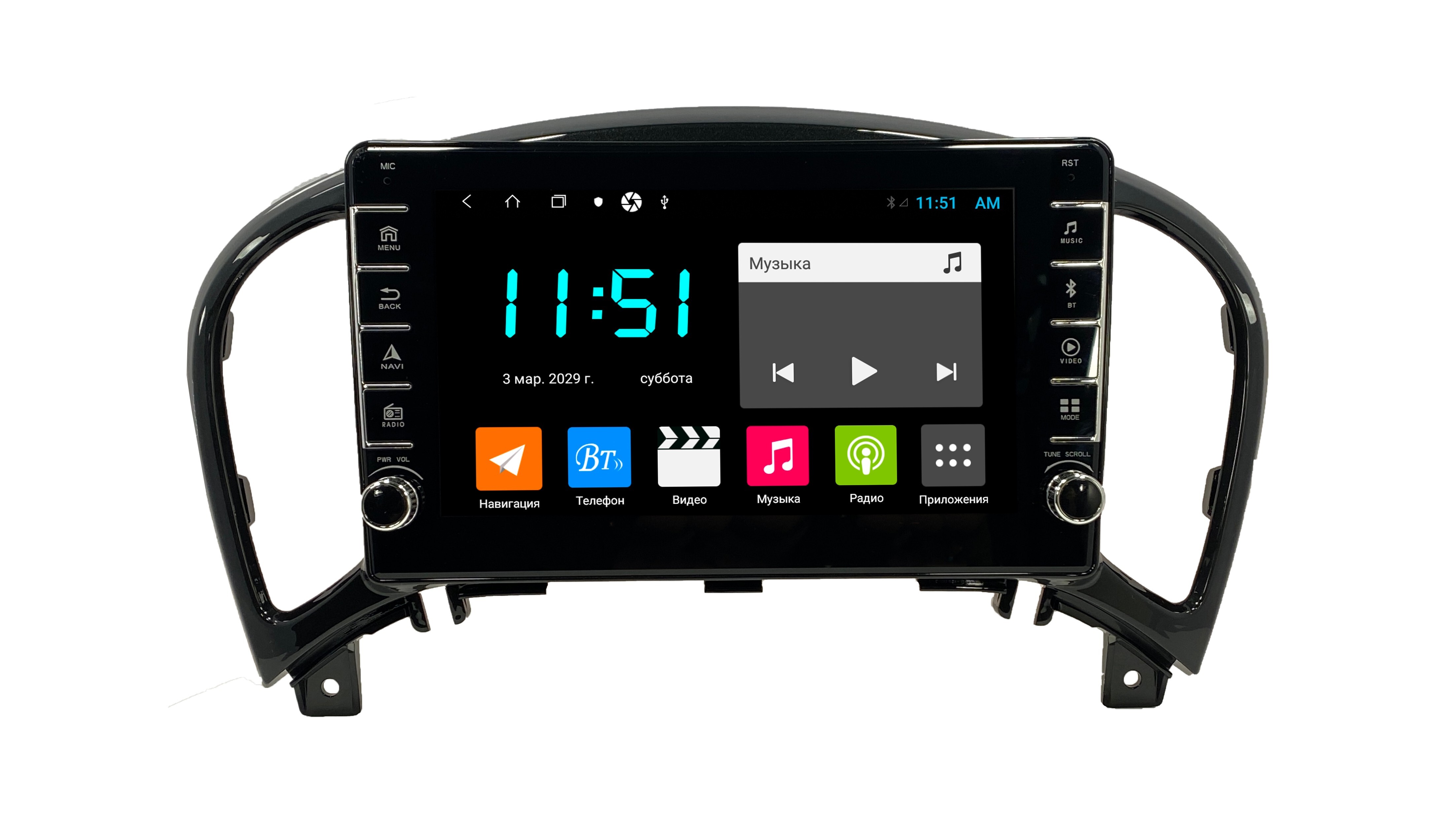 Штатная автомагнитола Zenith Nissan Juke 2010-2019 Android 12 464GB с крутилками 3249200₽