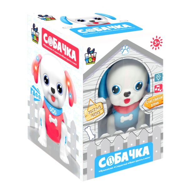 

Игр.разв.пласт. СОБАЧКА Bondibon,музыкальная,прыгает,лает,ушки и хвост со светод.подсветко