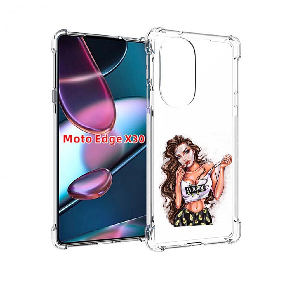 

Чехол MyPads Продукты на дом с доставкой женский для Motorola Moto Edge X30, Прозрачный, Tocco