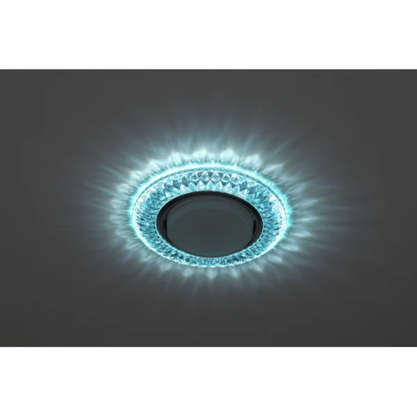 фото Светильник точечный эра dk ld23 bl2/wh декор cо светодиодной подсветкой gx53, бирюзовый