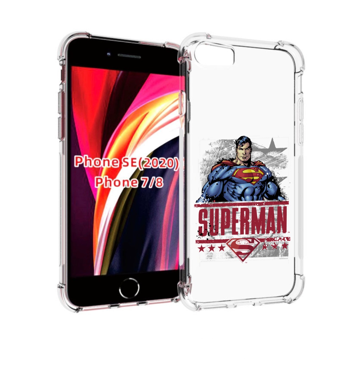 

Чехол MyPads рисунок супермен для iPhone 7 4.7 / iPhone 8 / iPhone SE 2 (2020), Прозрачный, Tocco
