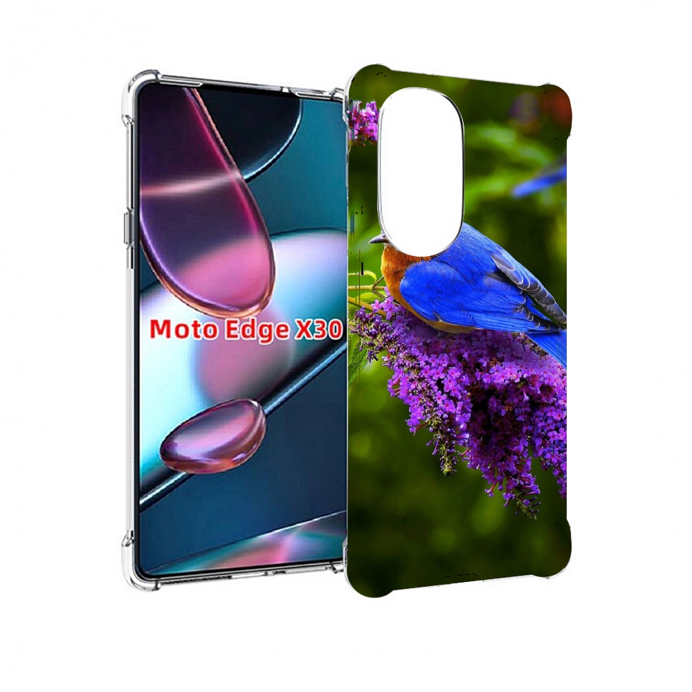 

Чехол MyPads Птица-сиреневая для Motorola Moto Edge X30, Прозрачный, Tocco
