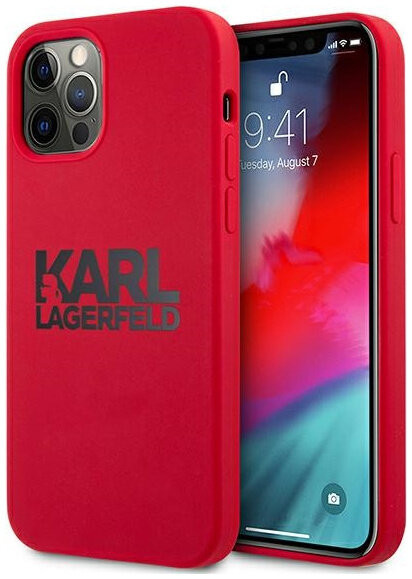 фото Чехол cg mobile karl lagerfeld liquid silicone stack logo hard для iphone 12/12 pro