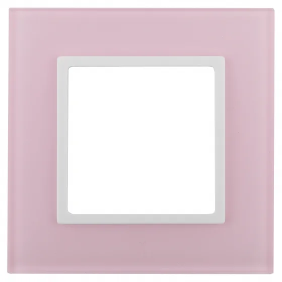 Рамка 1-местная Эра22 Elegance, стекло, розовый+белый, арт.14-5101-30 рамка paola 10x15 см цвет розовый