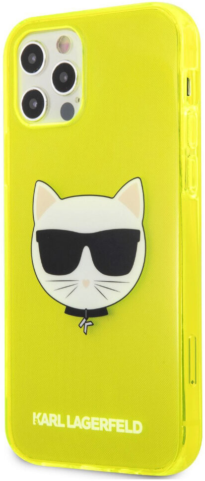 фото Чехол cg mobile karl lagerfeld tpu fluo choupette hard для iphone 12 pro max, желтый