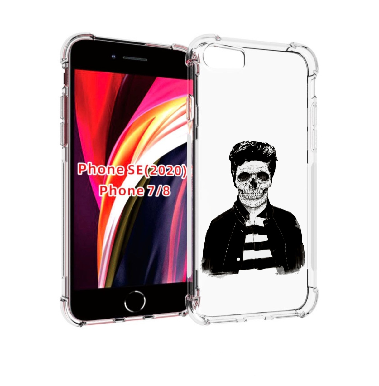 

Чехол MyPads скелет для iPhone 7 4.7 / iPhone 8 / iPhone SE 2 (2020), Прозрачный, Tocco