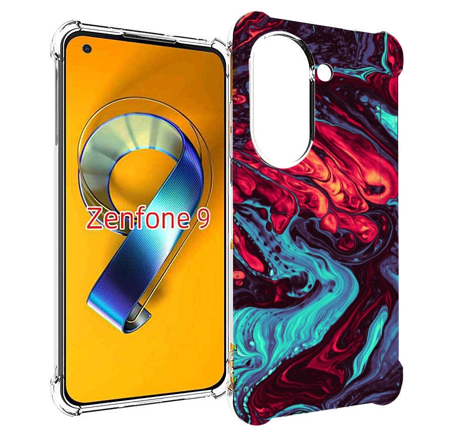 

Чехол MyPads разбавленная краска для Asus Zenfone 9 (AI2202), Прозрачный, Tocco