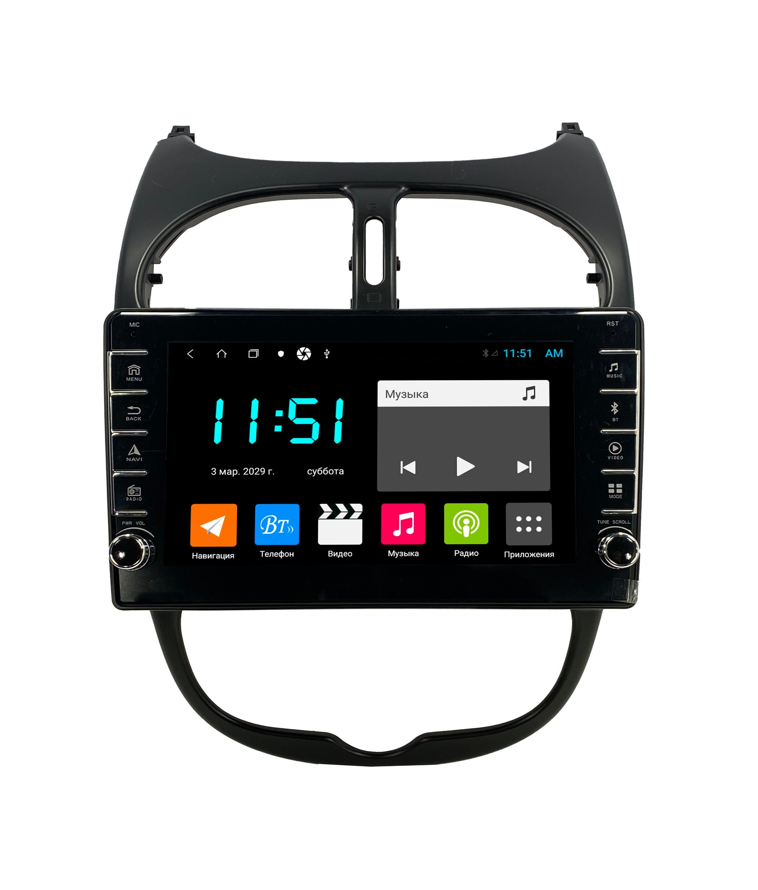 Штатная автомагнитола Zenith Peugeot 206 1998-2012 Android 12 464GB с крутилками 3382500₽