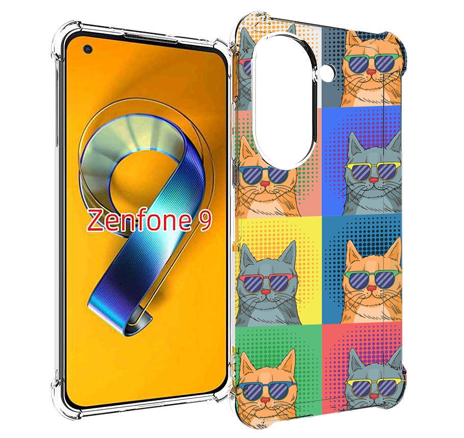 

Чехол MyPads разноцветные-коты для Asus Zenfone 9 (AI2202), Прозрачный, Tocco