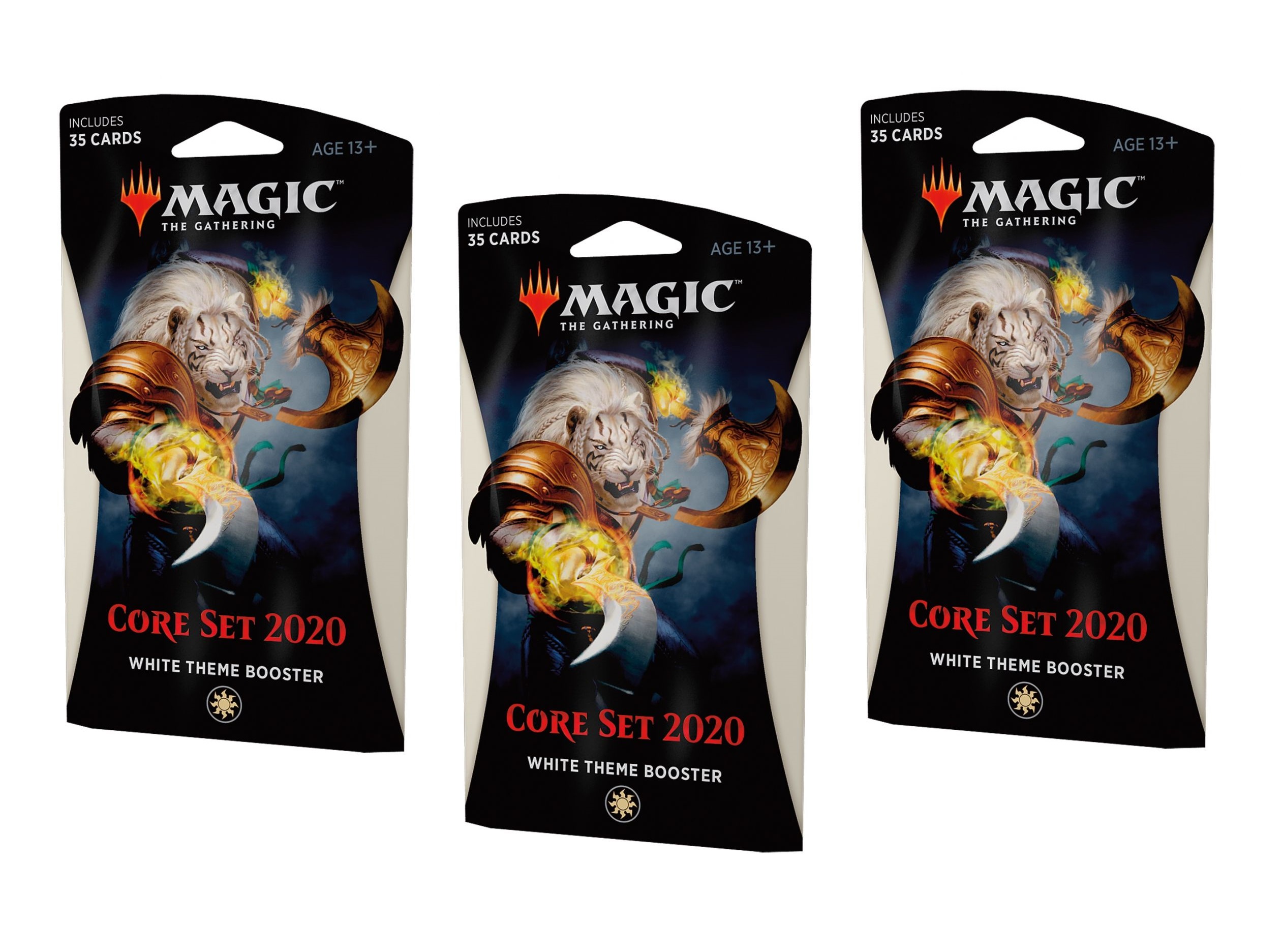 

Mtg: набор из 3-х тематических белых бустеров издания core set 2020 на английском языке