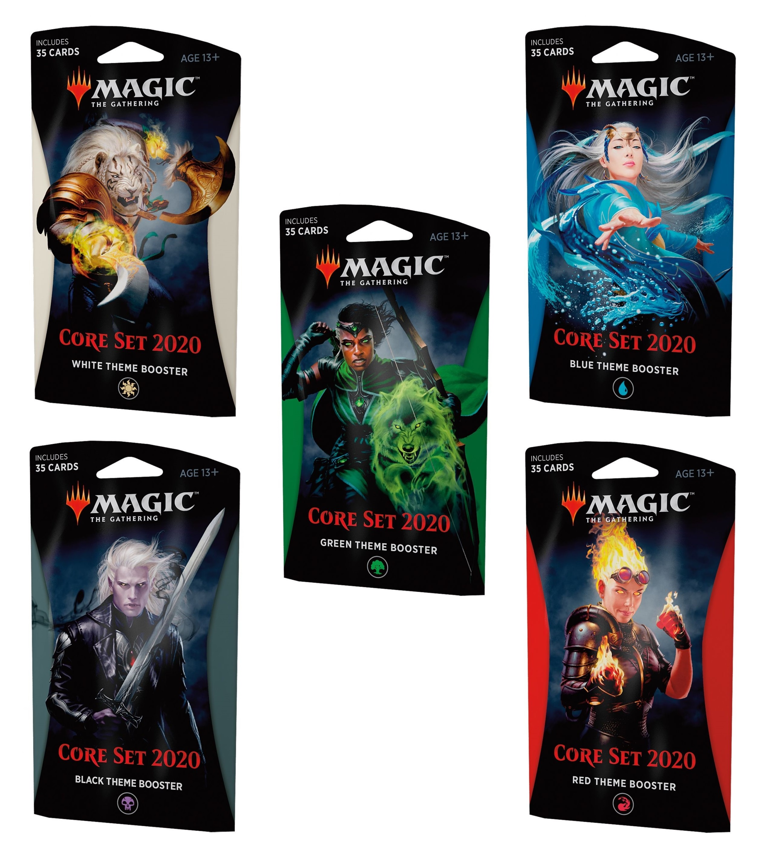 

Mtg: набор из 5 разных тематических бустеров издания core set 2020 на английском языке