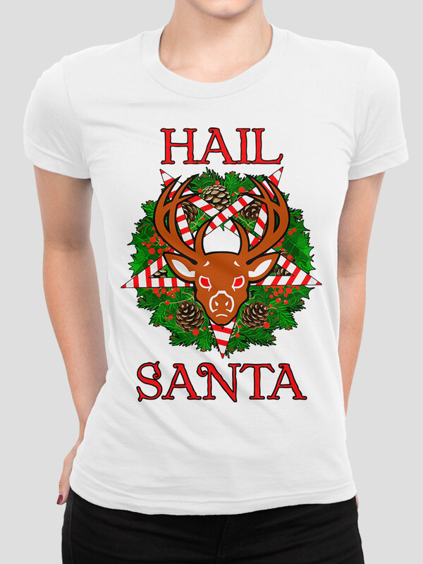 фото Футболка женская dream shirts слава санте - hail santa белая xs