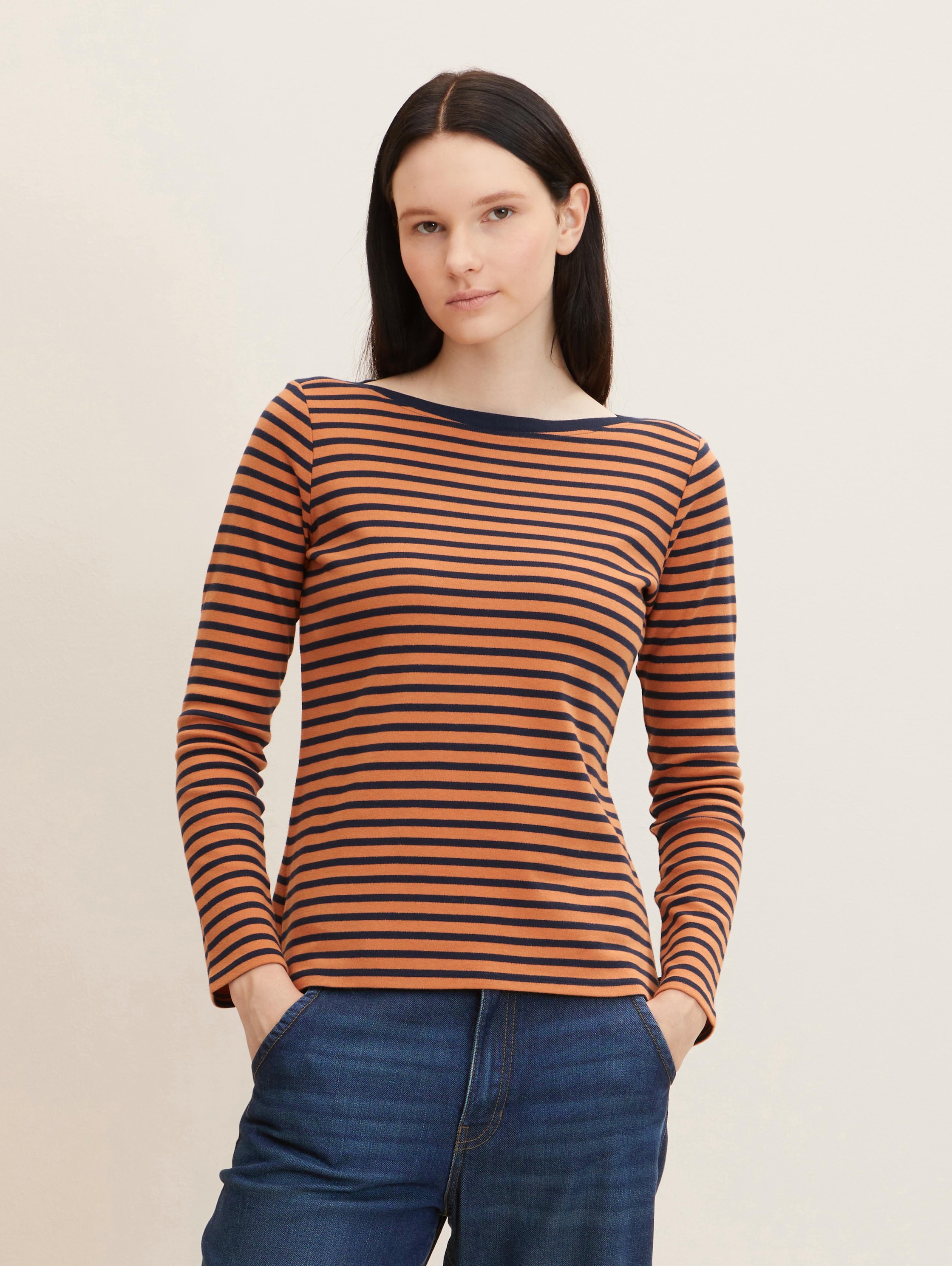 

Лонгслив женский Tom Tailor Denim 1023950 оранжевый M, 1023950