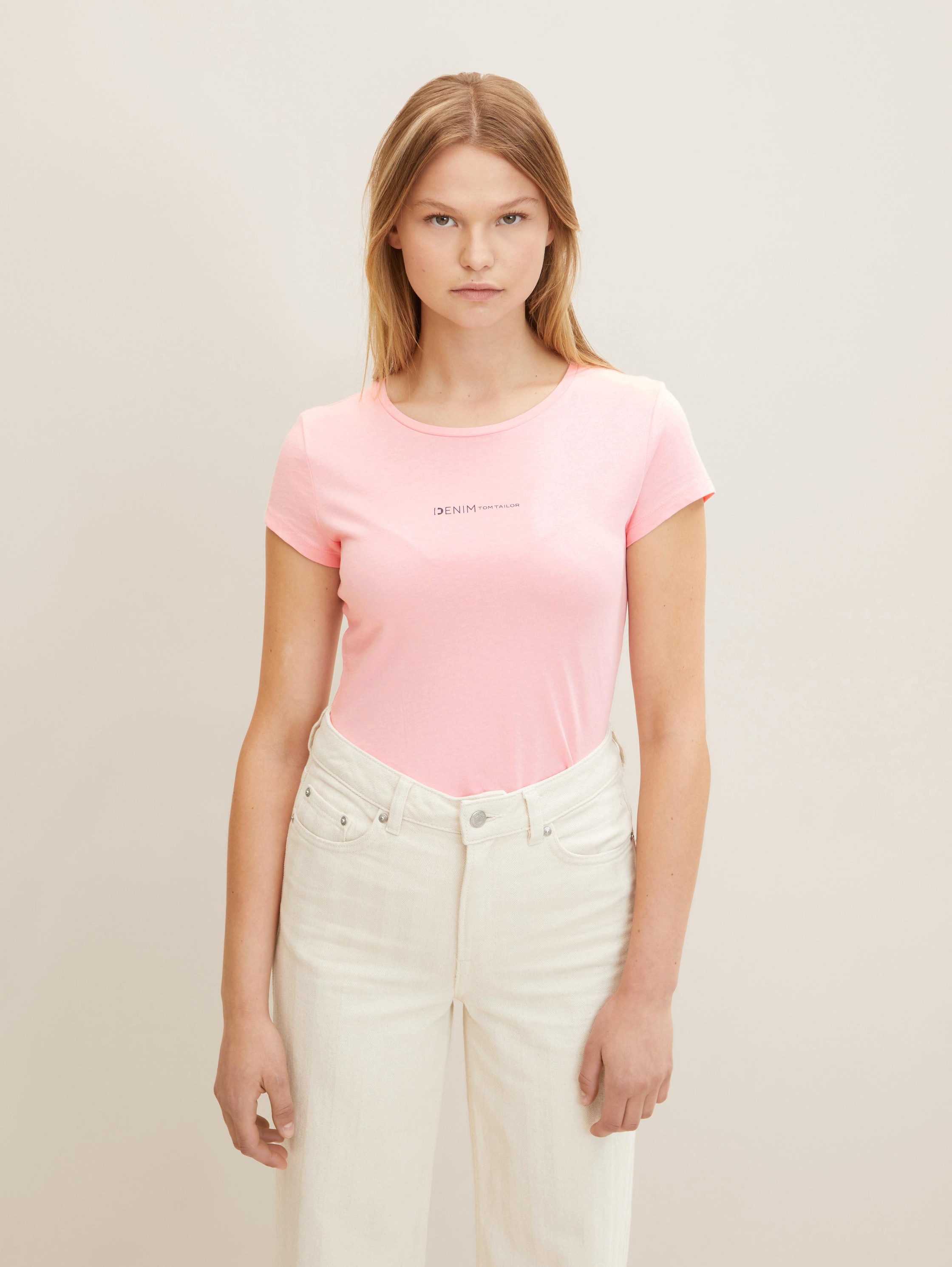 

Футболка женская Tom Tailor Denim 1030466 розовая XL, 1030466