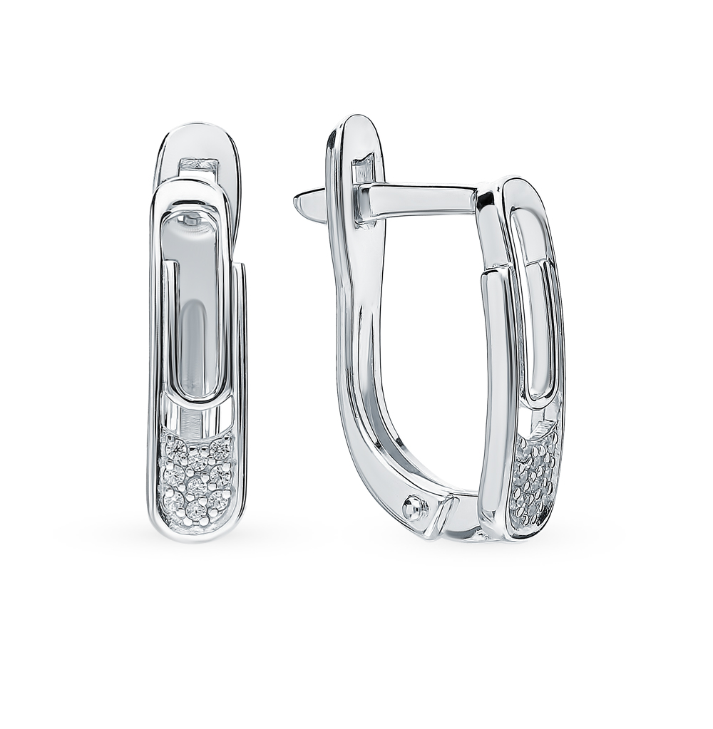 

Серьги из серебра ЯХОНТ Ювелирный 249502, фианит, 249502
