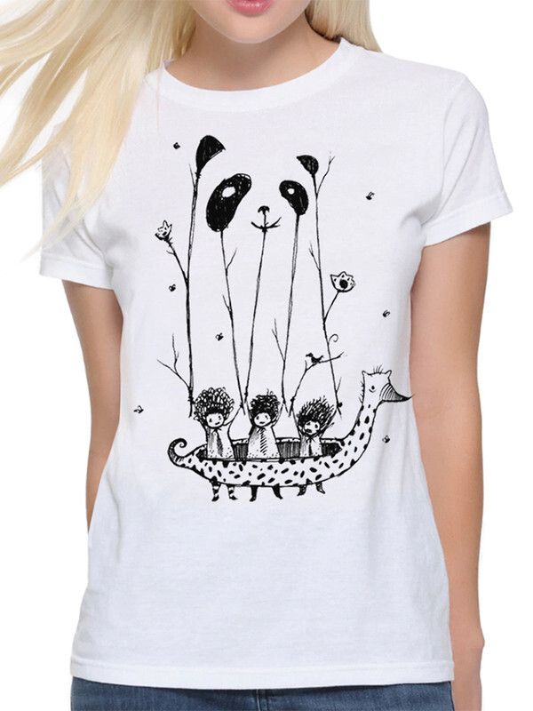 

Футболка женская Dream Shirts с Пандой белая 3XL, Белый, с Пандой