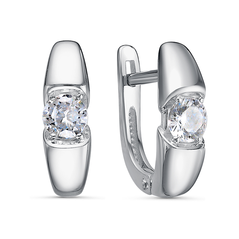

Серьги из серебра ЯХОНТ Ювелирный 250080, фианит, 250080