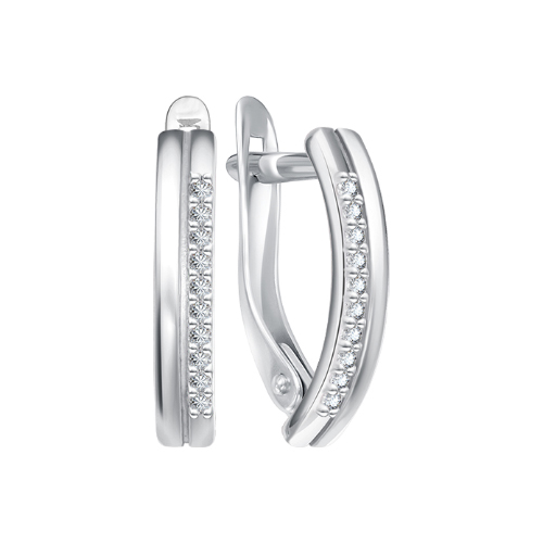 

Серьги из серебра ЯХОНТ Золотой 250130, фианит, 250130