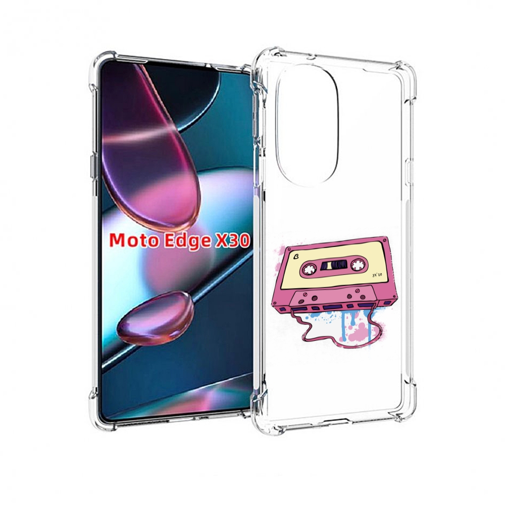 

Чехол MyPads Розовая кассета для Motorola Moto Edge X30, Прозрачный, Tocco