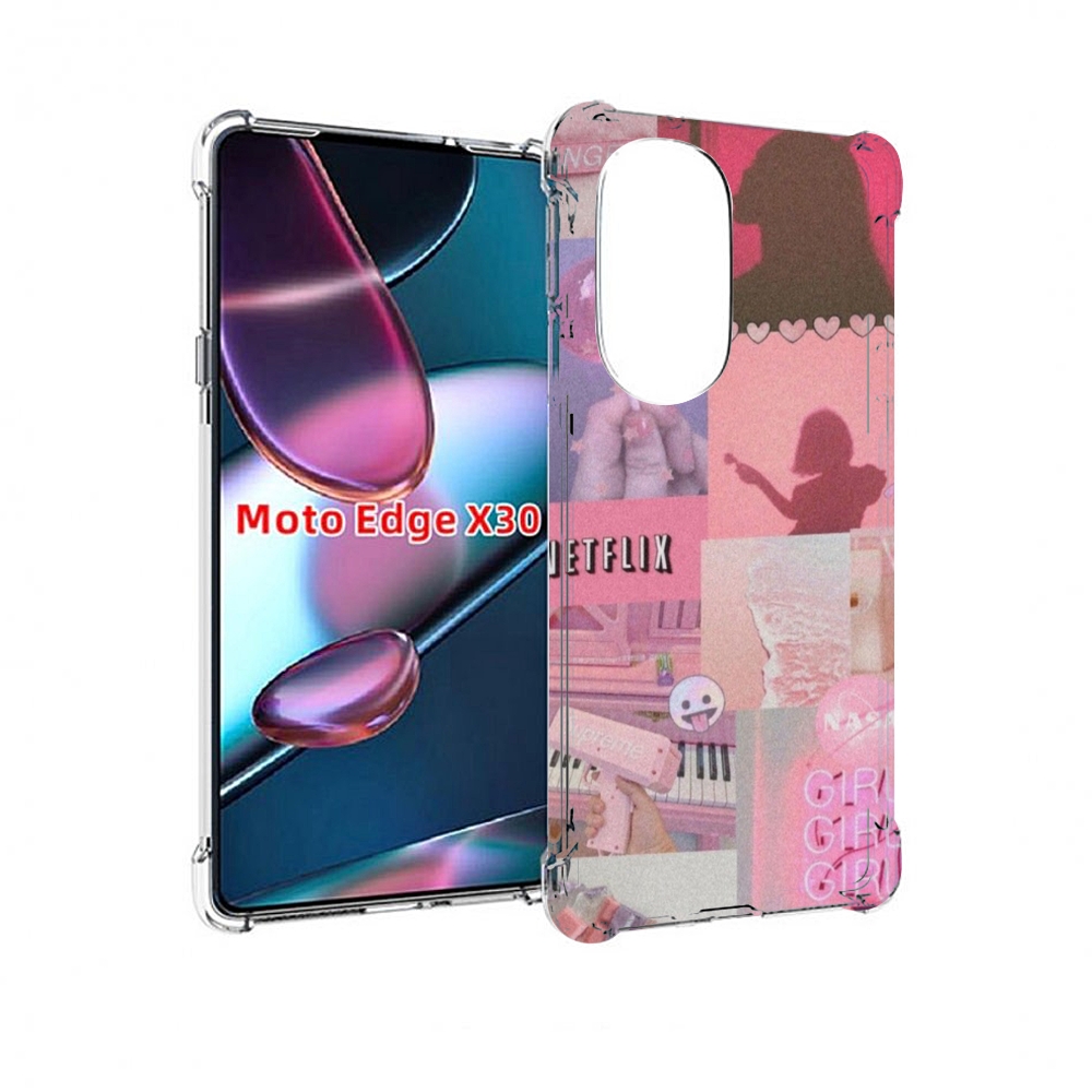 Чехол MyPads Розовый-вайб для Motorola Moto Edge X30