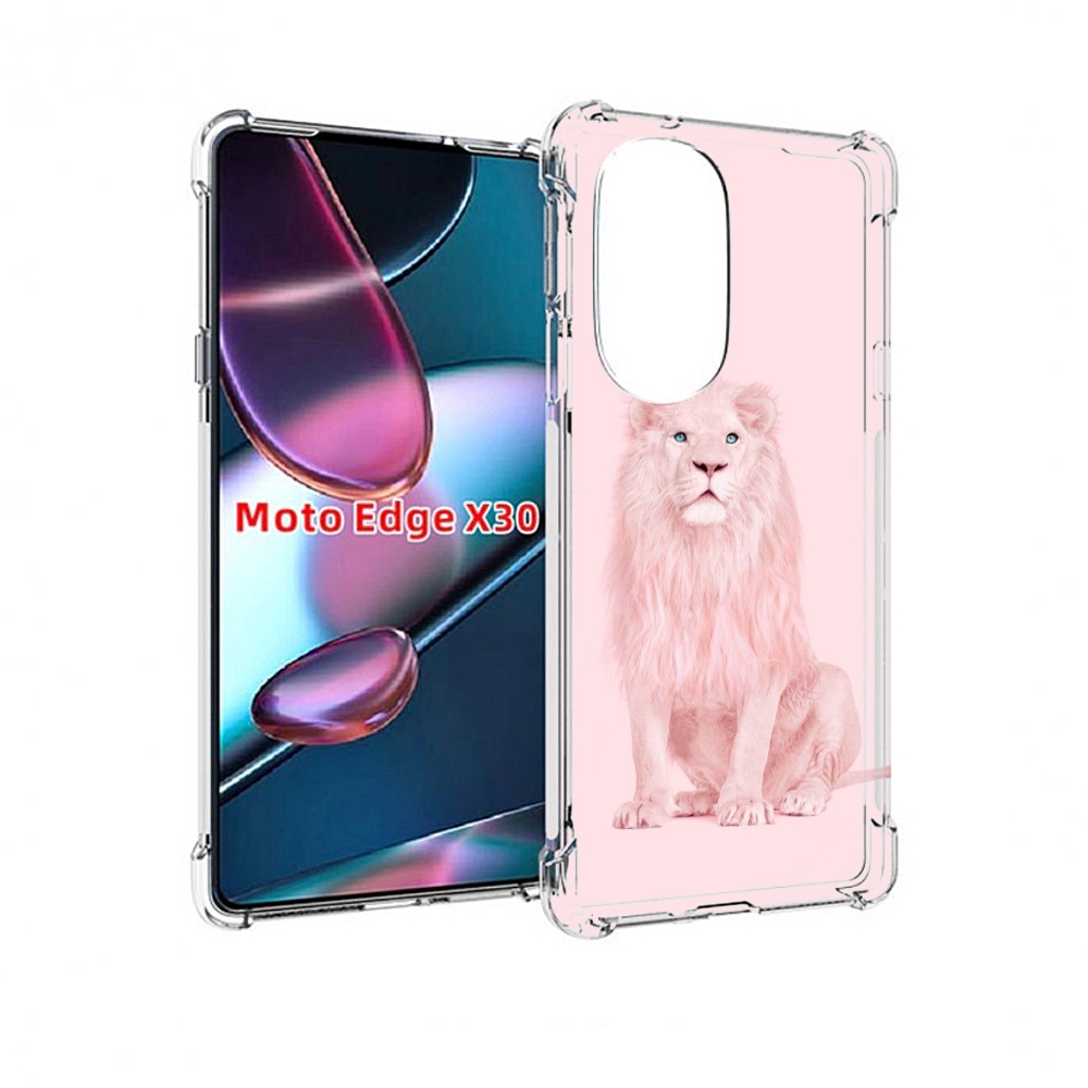 

Чехол MyPads Розовый-лев для Motorola Moto Edge X30, Прозрачный, Tocco