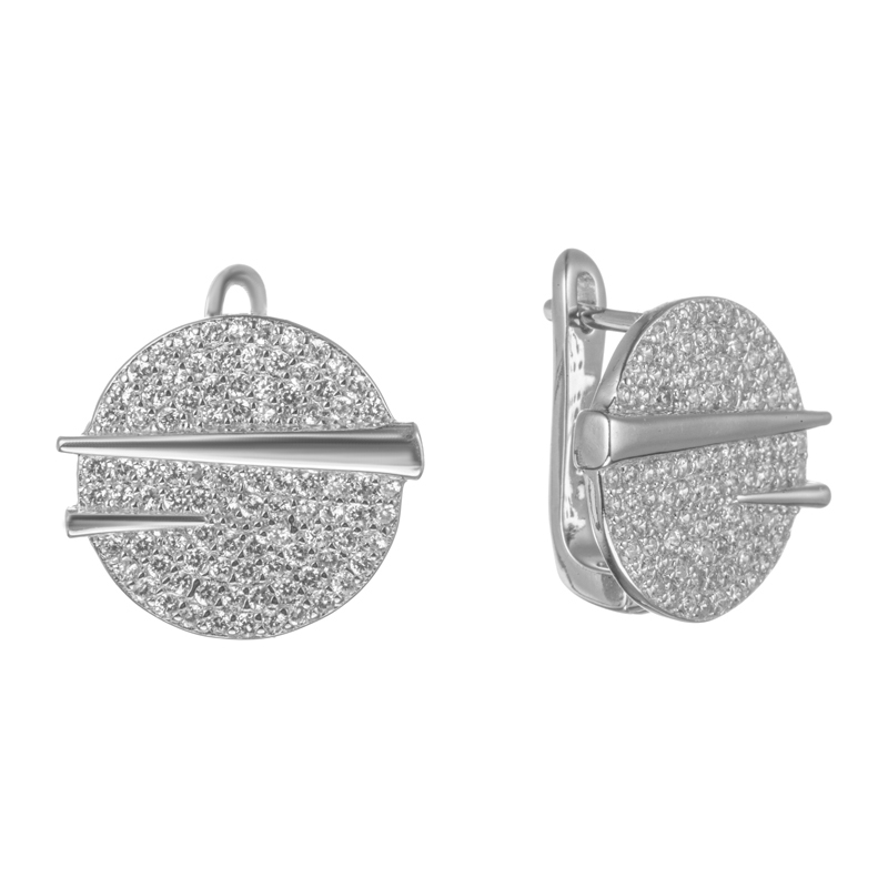 

Серьги из серебра с фианитом Яхонт Ювелирный 250598, 250598