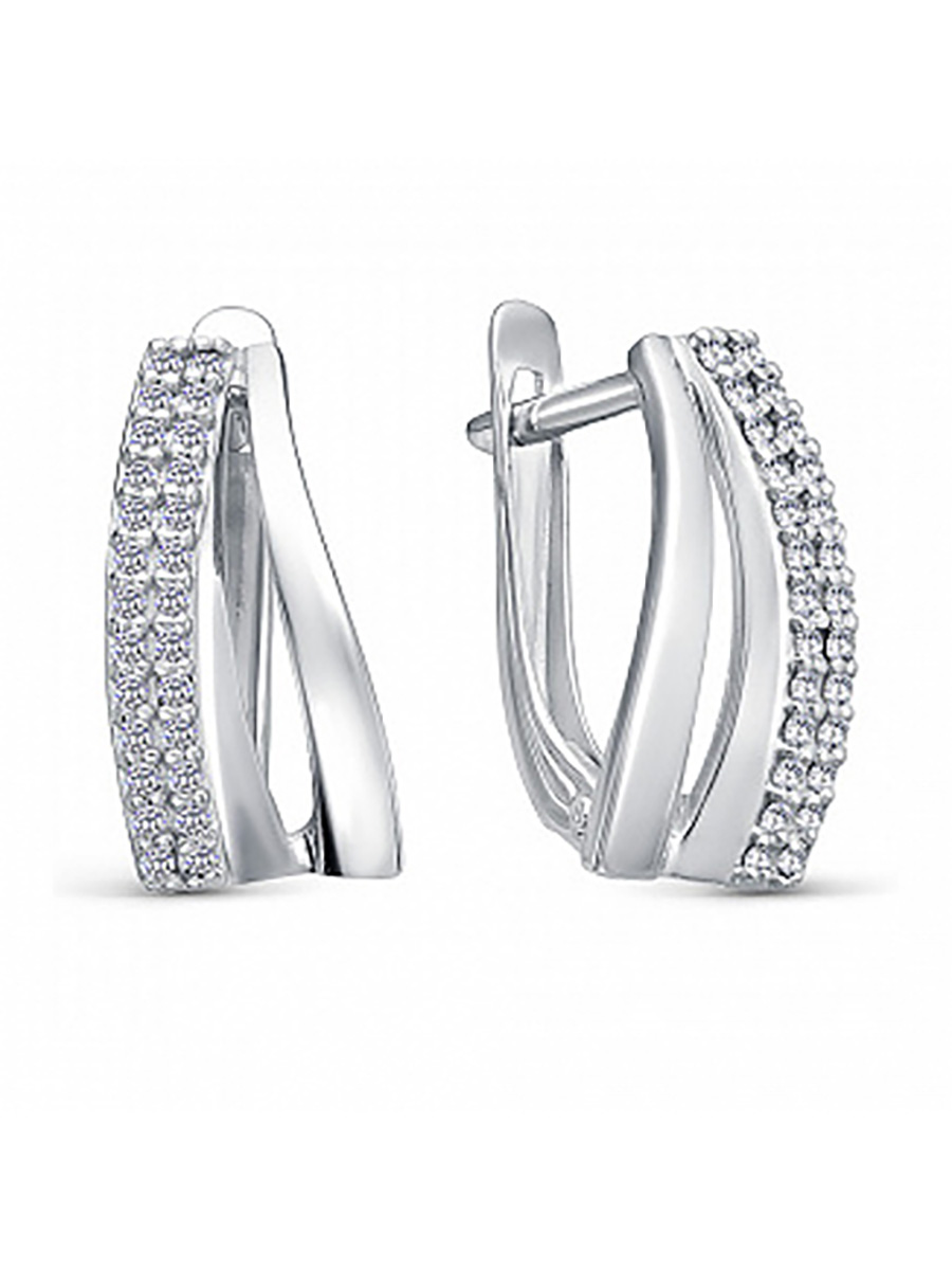 

Серьги из серебра с фианитом ЯХОНТ Ювелирный 250826, 250826