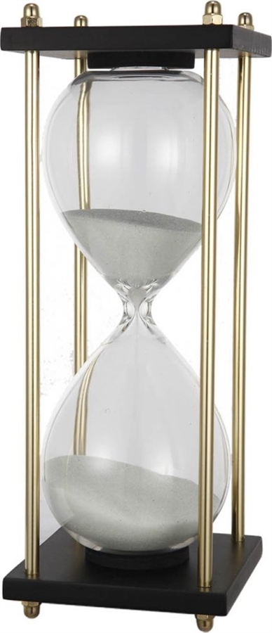 фото Декоративное изделие песочные часы 10x10x23см glasar jc75521-whit