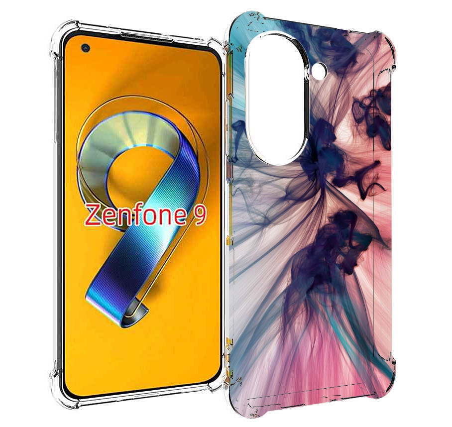 Чехол MyPads разноцветный дым для Asus Zenfone 9 (AI2202)