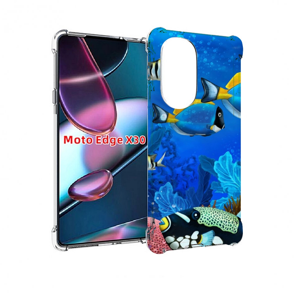 

Чехол MyPads Рыбки для Motorola Moto Edge X30, Прозрачный, Tocco