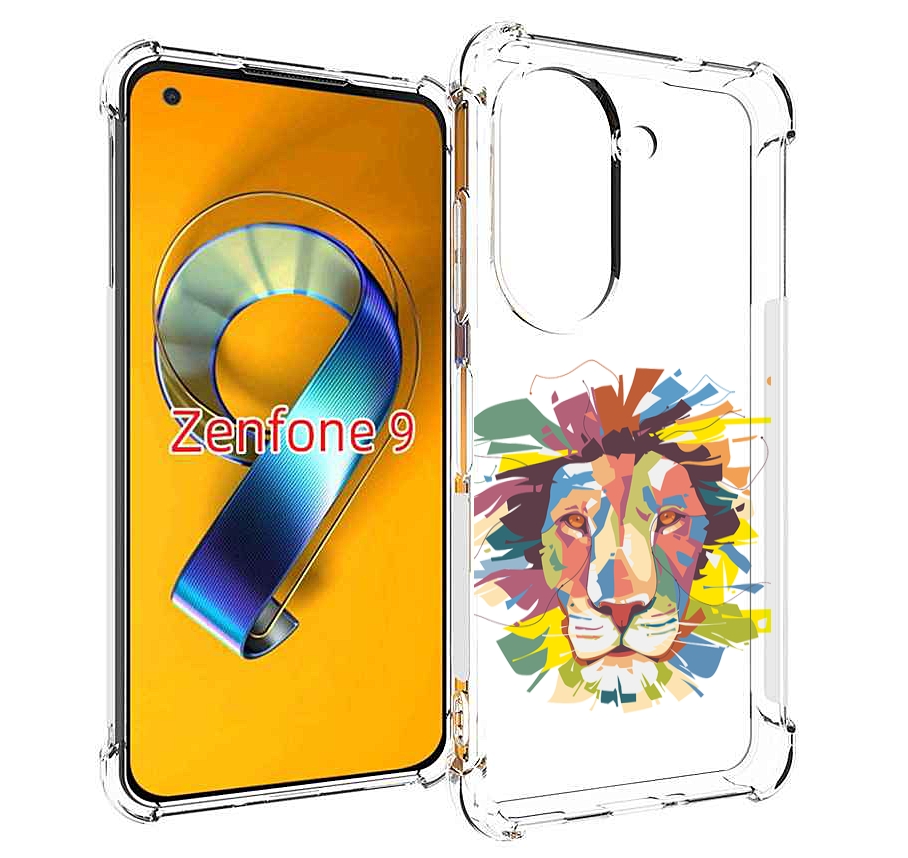 Чехол MyPads разноцветный-лев детский для Asus Zenfone 9 (AI2202)