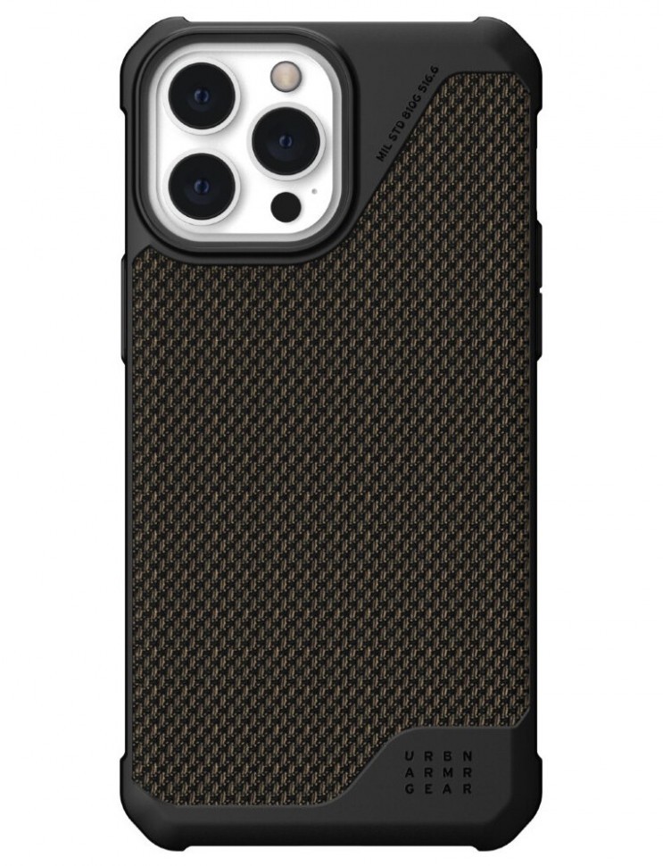 фото Чехол urban armor gear metropolis lt series для iphone 13 pro max, оливковый кевлар uag