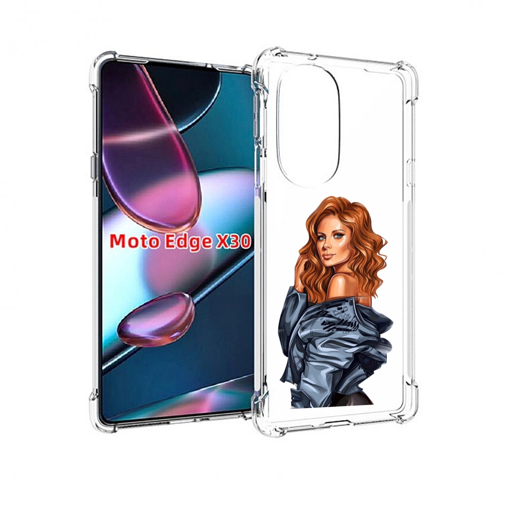 

Чехол MyPads Рыжая-девушка женский для Motorola Moto Edge X30, Прозрачный, Tocco