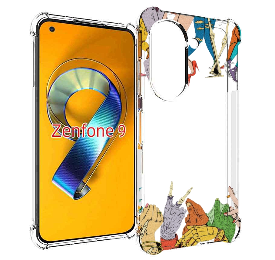 

Чехол MyPads разные персонажи пальчики для Asus Zenfone 9 (AI2202), Прозрачный, Tocco