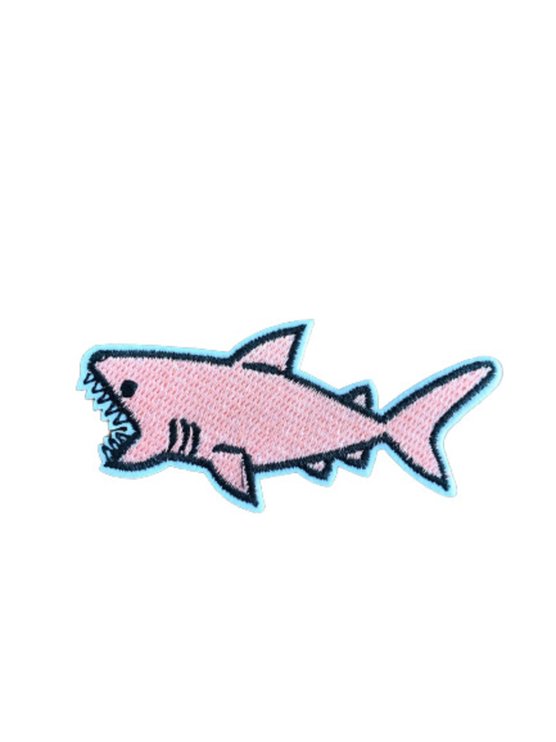 Нашивка Pink Shark, цвет розовый, 10x10