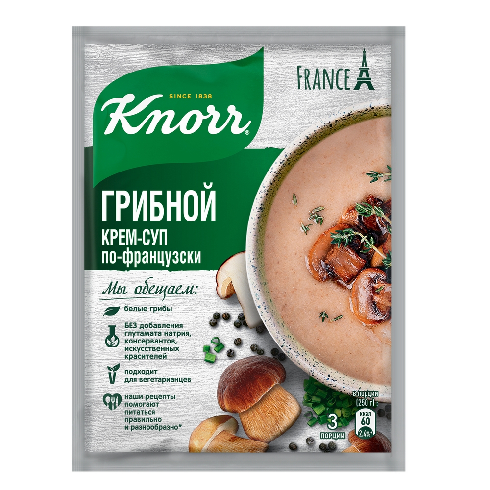 фото Крем-суп knorr грибной по-французски ароматный 49 г