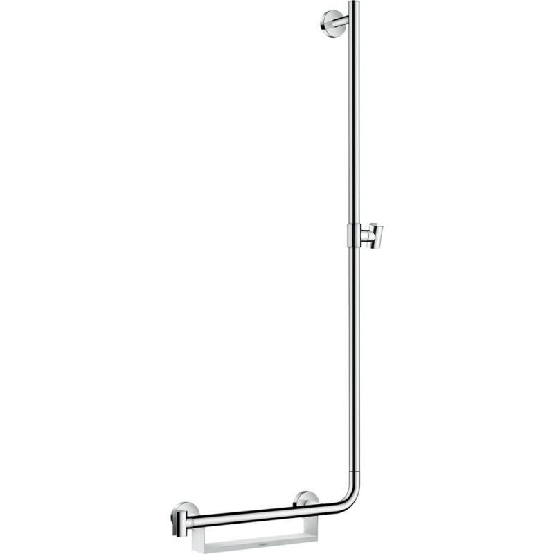 Душевая штанга hansgrohe Comfort 110 см, правосторонняя 26404400, белый/хром