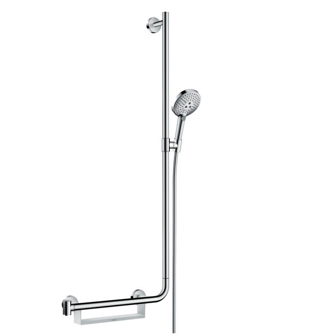 

Душевой набор hansgrohe Raindance Select S 120 3jet со штангой 110 см, правосторонний 2632, 26326400