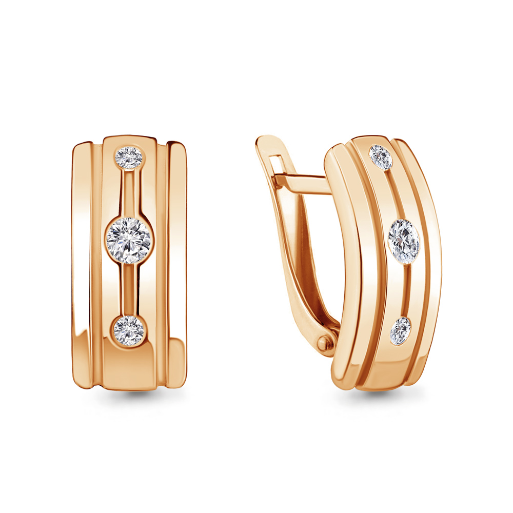 

Серьги из серебра с фианитом Яхонт Ювелирный 251906, 251906