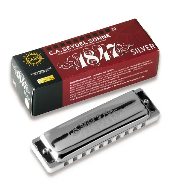 

16301PTBB 1847 Silver PT Bb Губная гармошка, Seydel Sohne, Серый, 16301PTBB