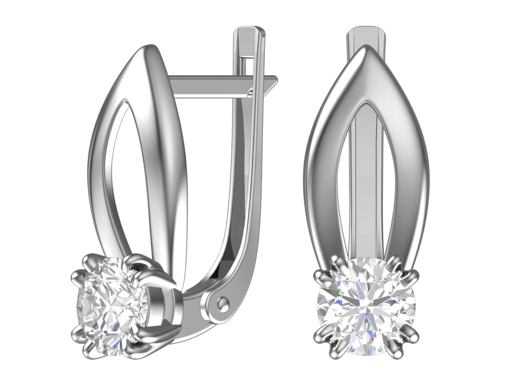 

Серьги из серебра ЯХОНТ Золотой 252357, фианит, 252357