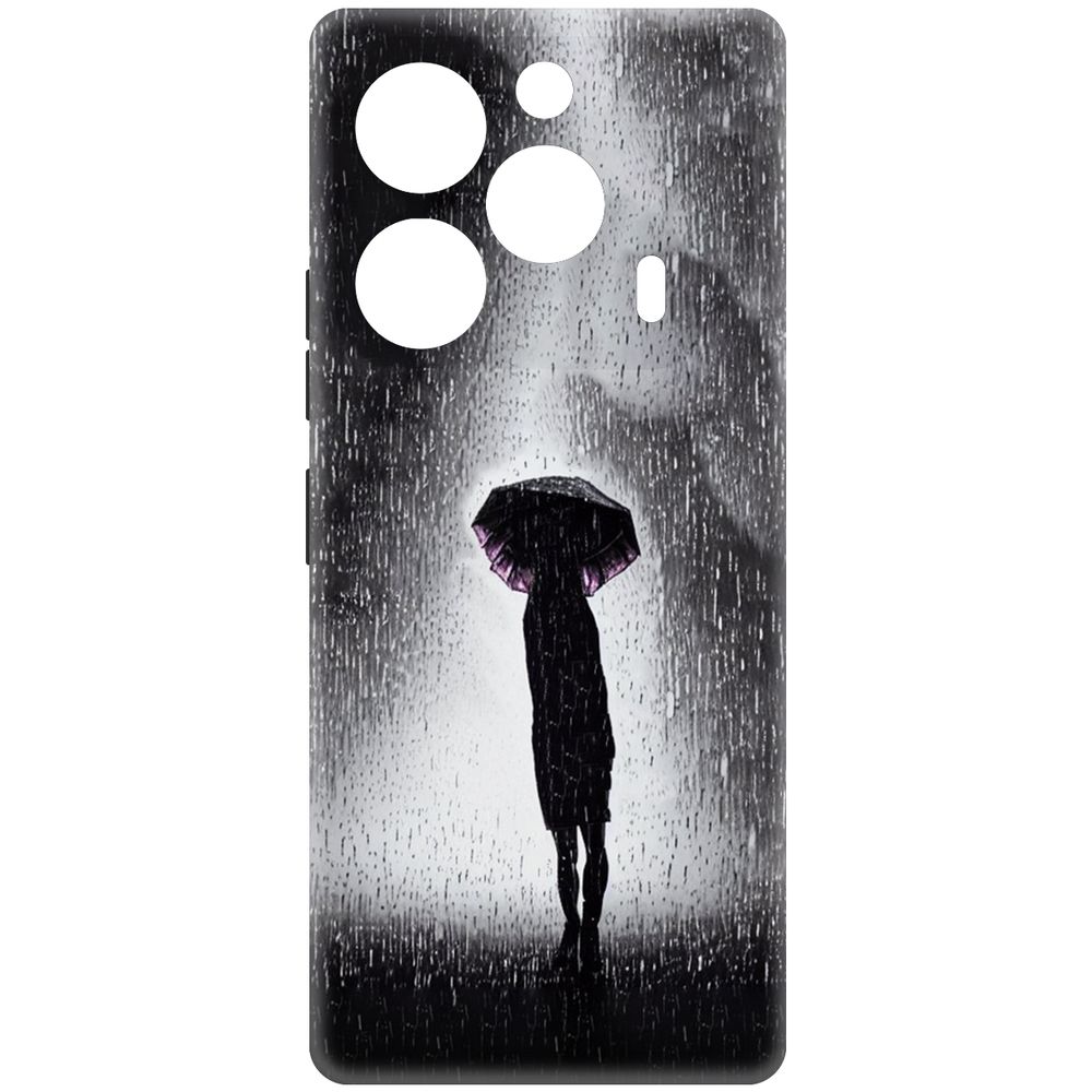 

Чехол-накладка Krutoff Soft Case Ночная крипота для TECNO Pova 6 черный