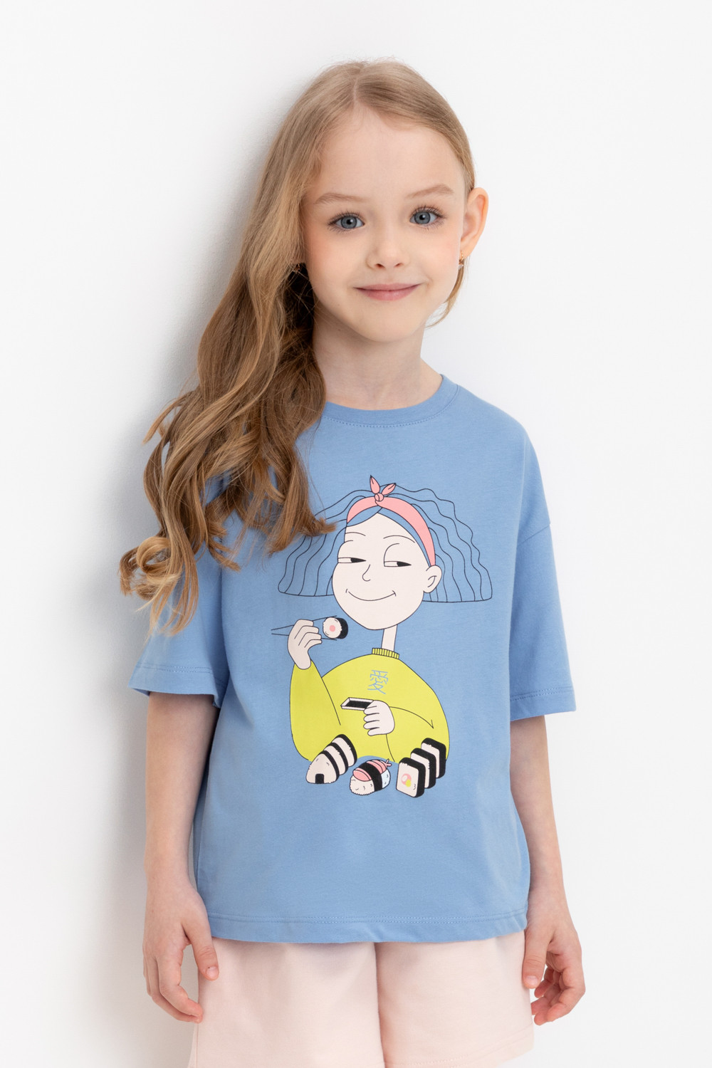 

Футболка детская CROCKID М 2825-5 К 302351, небесный, 104, Синий, М 2825-5