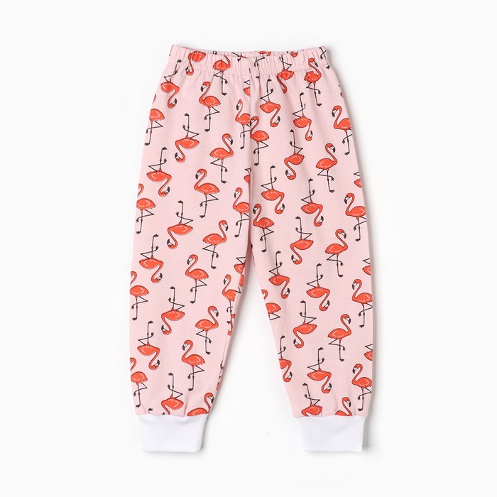 Штанишки детские на манжете, цвет персик/фламинго, рост 80 см